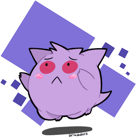 Pokemon My Art Fan Art Gengar Artists On Tumblr Pokemon - Pokemon Art Gif Transparent (500x530)