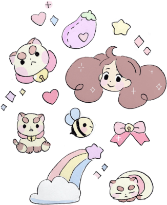 Bee And Puppycat - Bee And Puppycat Art Style (400x461)