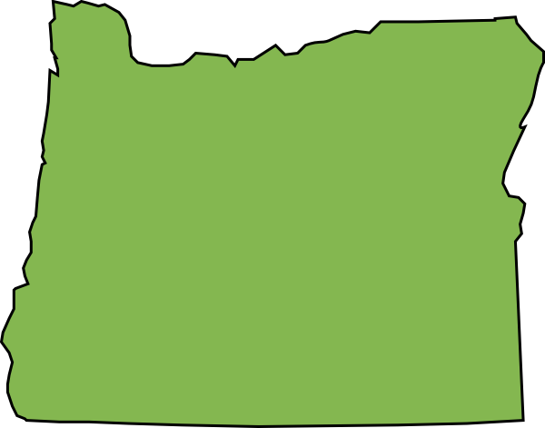 Wisconsin - Clipart - Oregon State Shape (600x471)