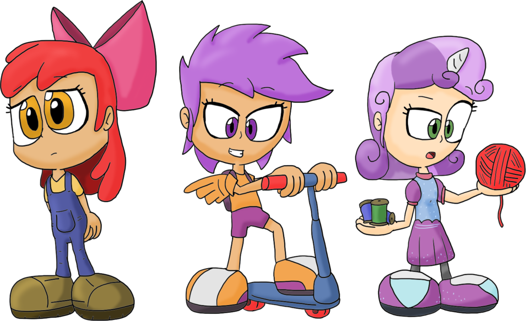 Human Cutie Mark Crusa - Cutie Mark Crusaders And Powerpuff (1024x626)