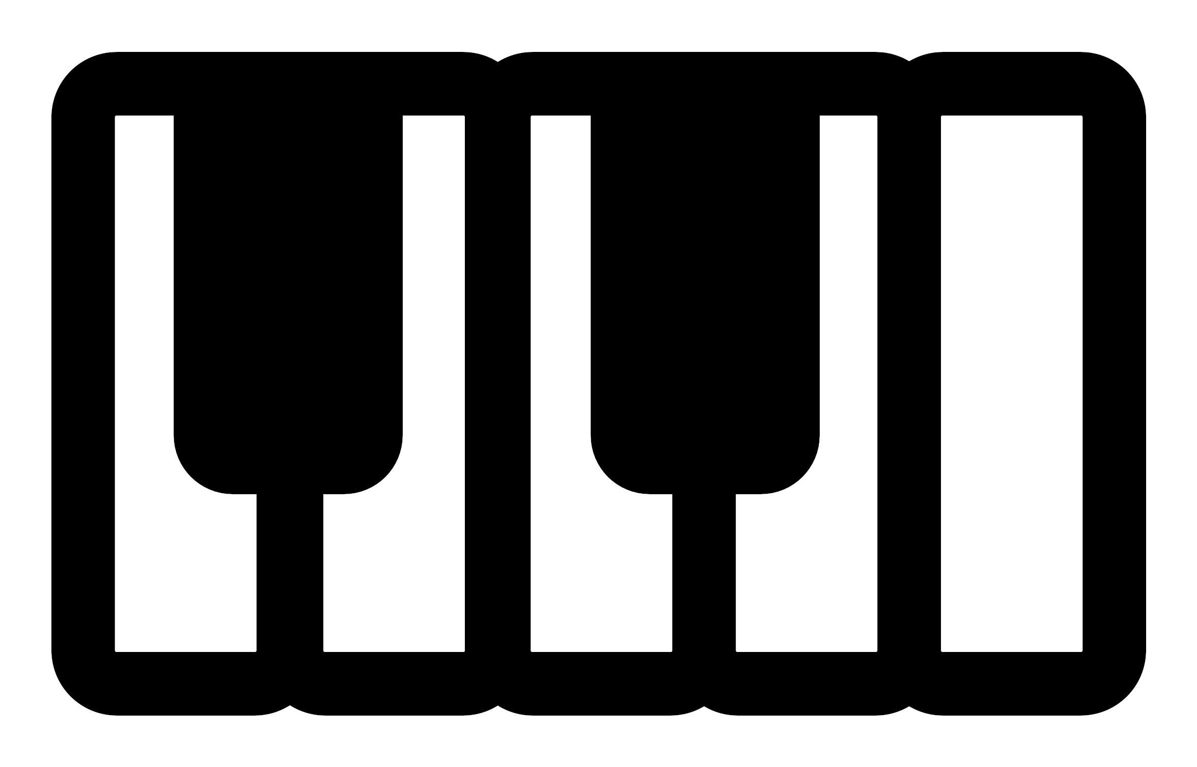 Clipart - Mono Piano - Clip Art (2400x2400)
