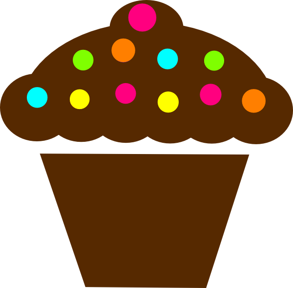 Rainbow Cupcake Clipart - Cupcake Icing Clipart (600x589)