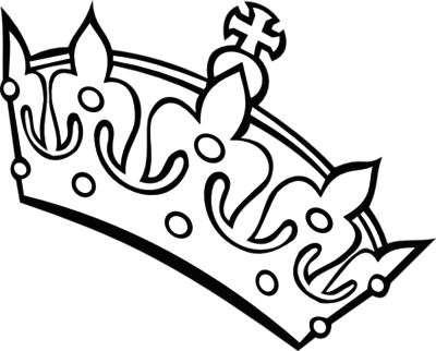 Tiara Graphics Pink Tilted Clip Art Vector Online - Black And White Crown Cartoon (400x322)