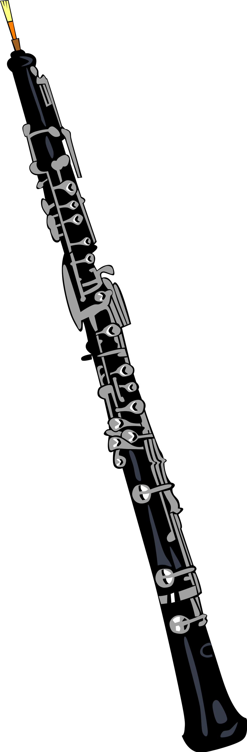File - Oboe 1 - Svg - Oboe Clipart (1000x3045)