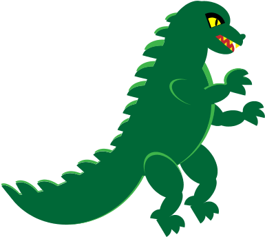 Godzilla Clipart Story - Crocodile (478x420)