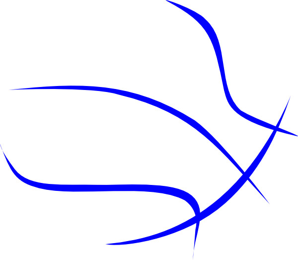 Basketball Blue Outline Clip Art At Clker Com Vector - Black And White Basketball Outline (600x523)