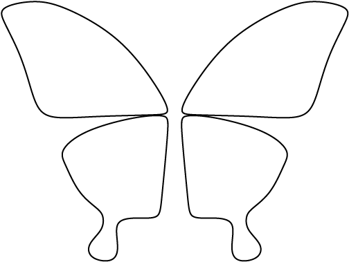 Butterfly Wings Cut Out - Butterfly Wings Template Printable (550x425)