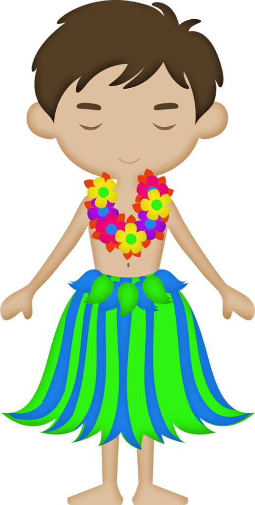 Hawaiian Aloha Tropical - Cartoon (518x1024)