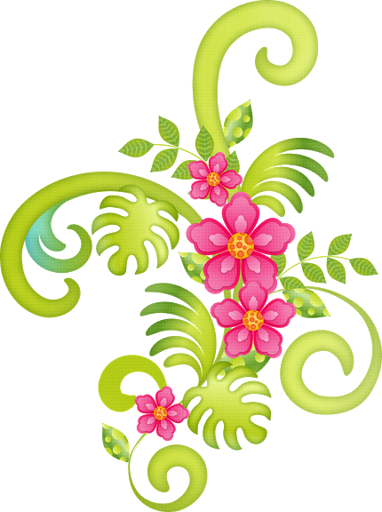 Flowers Of The Girls Luau Clipart - Havaiana Minus (430x576)