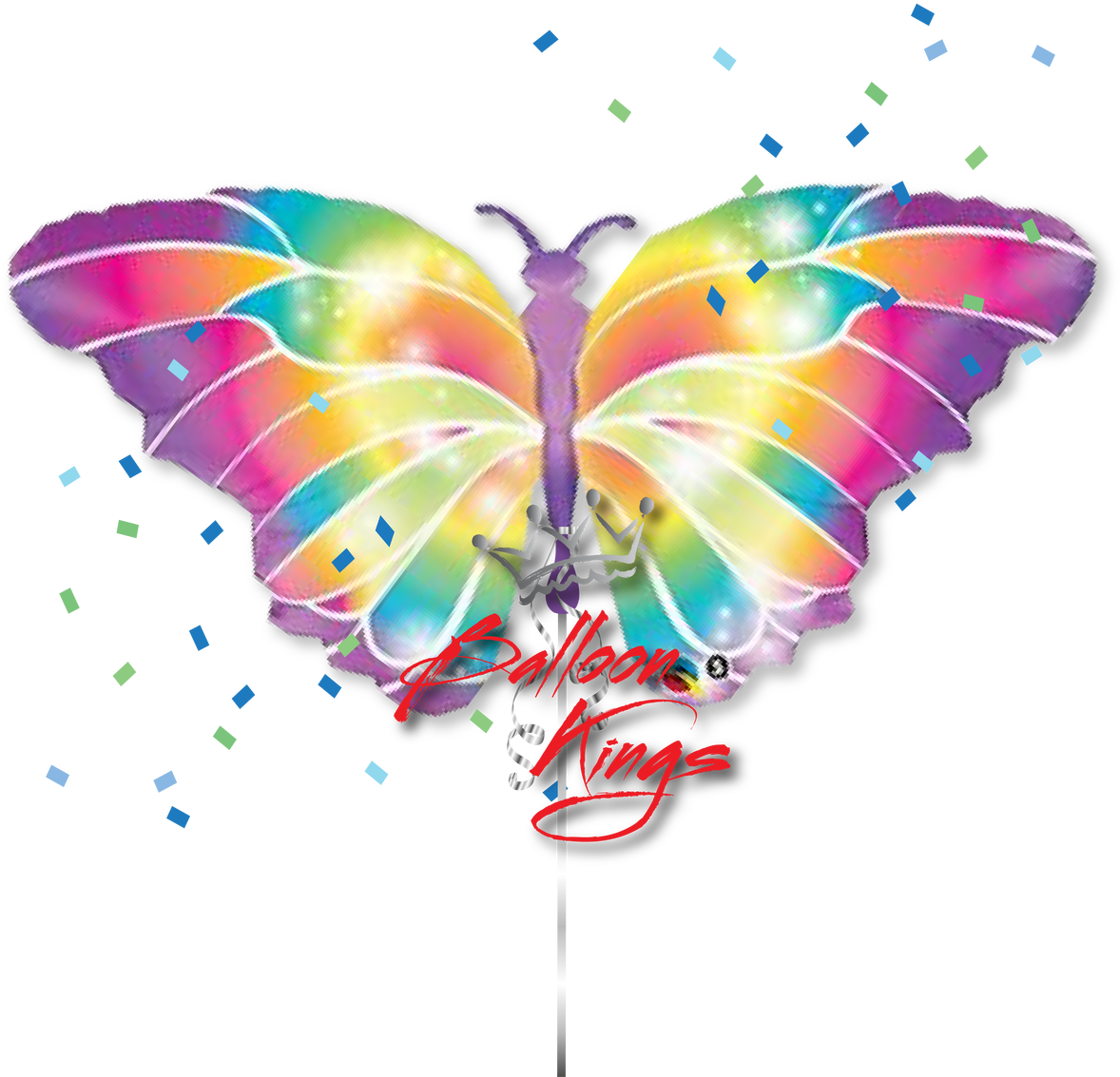 Luminous Butterfly - 44" Luminous Butterfly Balloon - Mylar Balloons Foil (1280x1280)