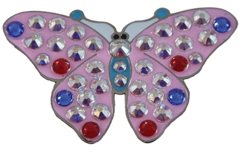 Navika Swarovski Crystal Ball Marker & Hat Clip - Navika Butterfly Swarovski Crystal Ball Marker With (500x500)