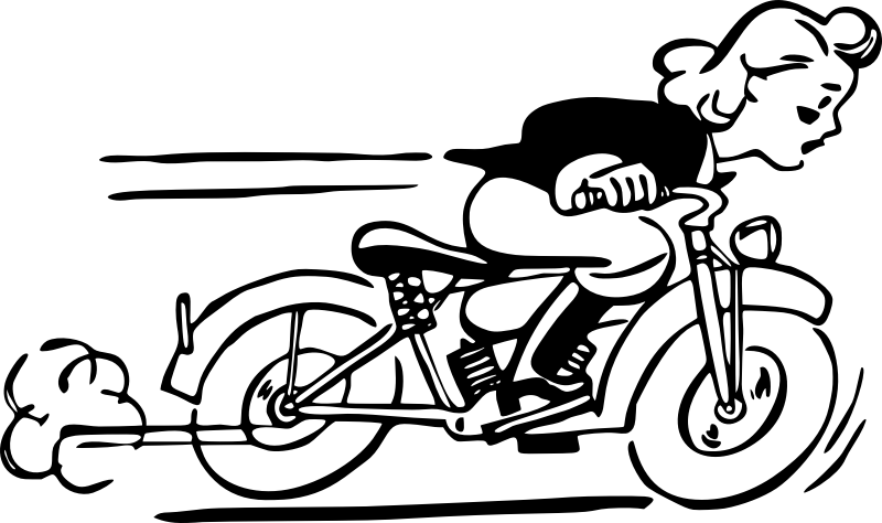 Medium Image - Woman On Motorcycle Cartoon (1266x750)