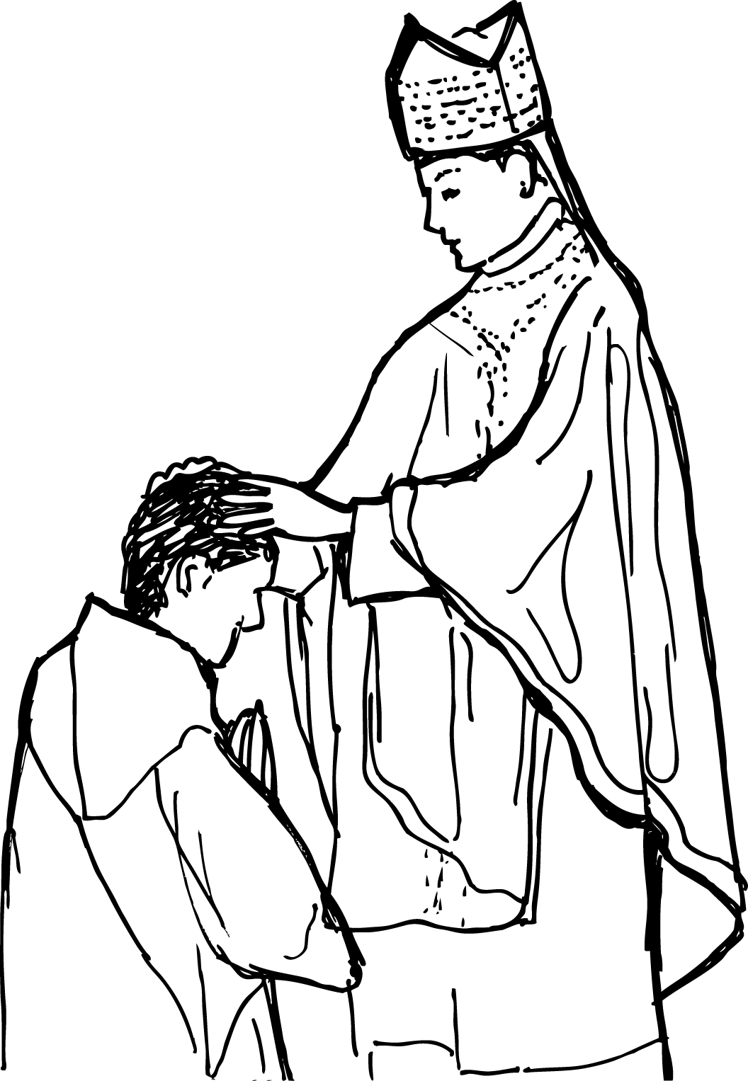 Holy Orders Clipart - Holy Orders Coloring Page (1056x1527)