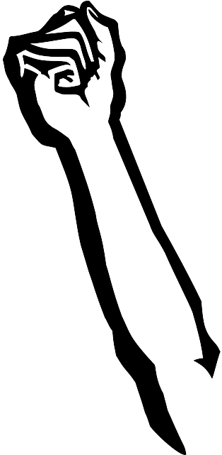 Fist, Power, Arm, Violence, Force, Control, Mightiness - Raised Fist Clipart (320x640)
