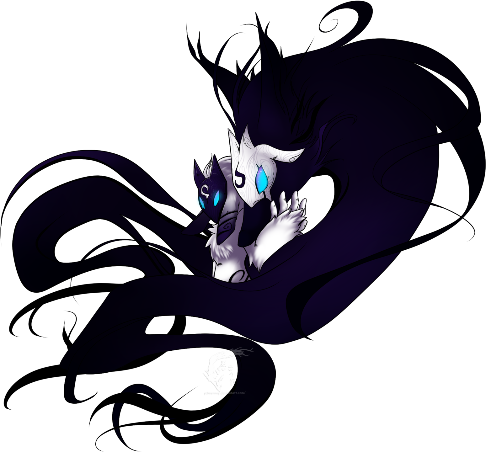Violence In Kindred - Kindred League Of Legends Png (1600x1555)