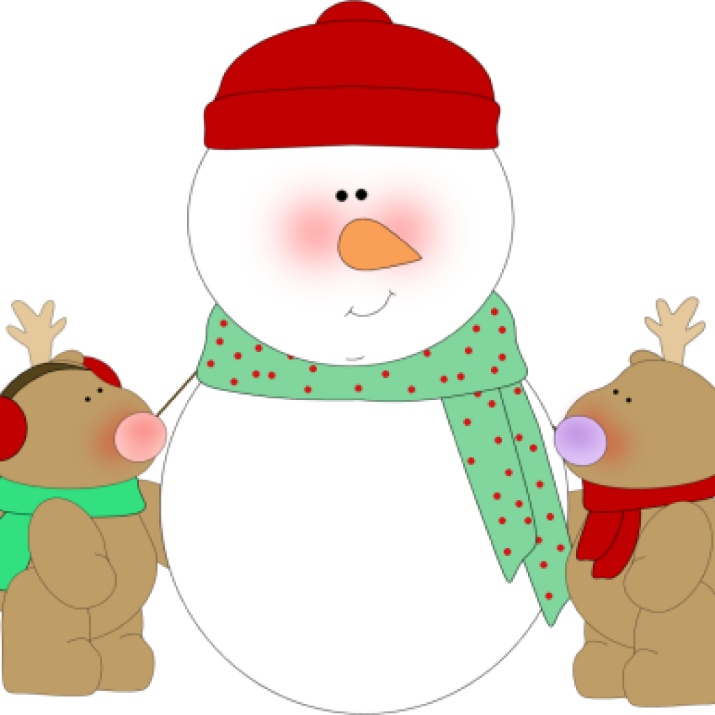 Cute Snowman Clipart And Reindeer Clip Art Image Free - Snowman Clip Art (1024x1024)