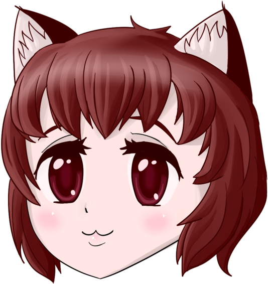 Cat Girl Head By Thestadtpark - Drawing (800x600)