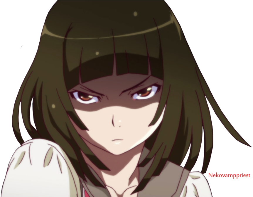 Free Angry Anime Face Chibi - Monogatari Series (1191x670)
