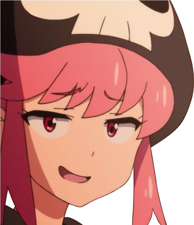 Miho Nishizumi Harley Quinn Chile Face Red Pink Nose - Smug Anime Face Png (720x720)