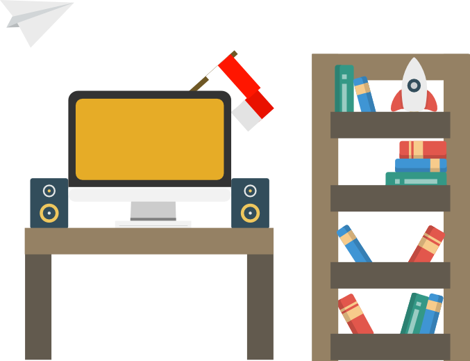 Anthony Wijaya's Desk Illustration - Anthony Wijaya's Desk Illustration (677x519)