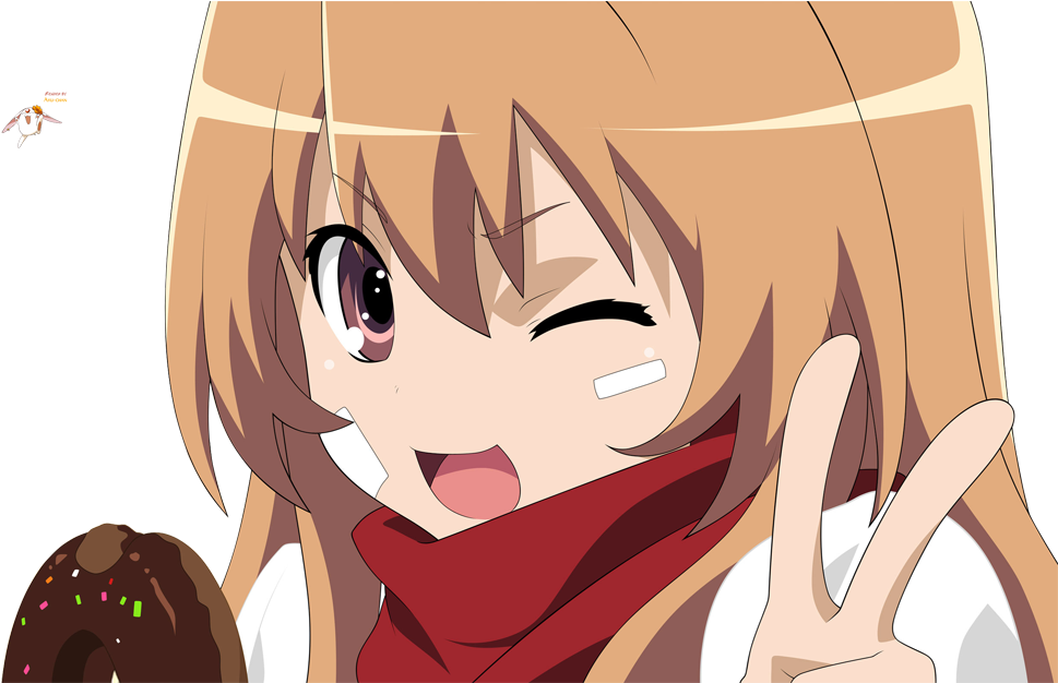 Render Toradora Taiga Aisaka Peace Donuts Vector Image - Aisaka Taiga (1000x625)