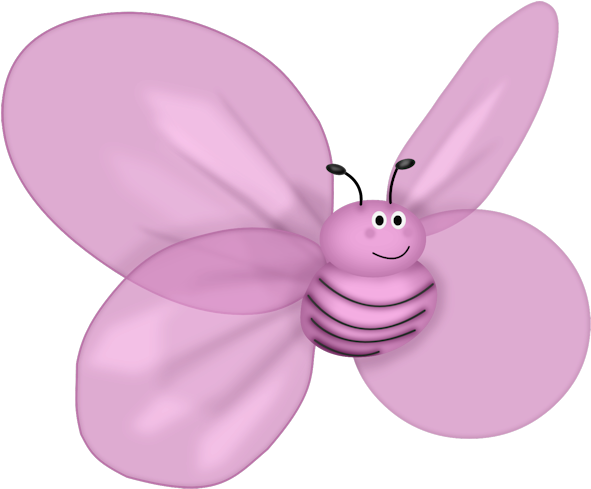 Butterfly Drawing Bee Scrapbooking Clip Art - Objetos De Color Morado (638x560)