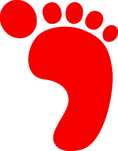 Foot Clip Art - Footprint Png (472x600)