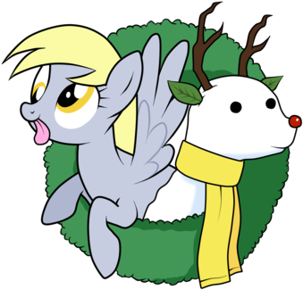 Derpy Hooves And Snowdeer By Southparktaoist - My Little Pony: Friendship Is Magic (400x400)
