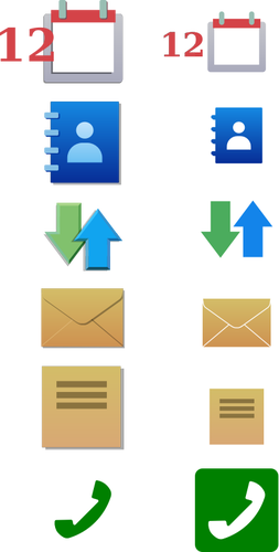 Vector Clip Art Of Set Of Business Calendar Icons - Clip Art (253x500)