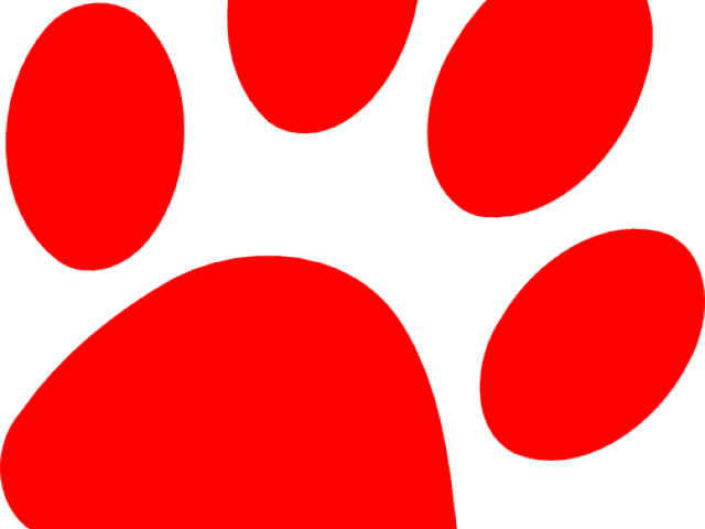 Paw Clipart Red Dog - Clip Art (640x480)