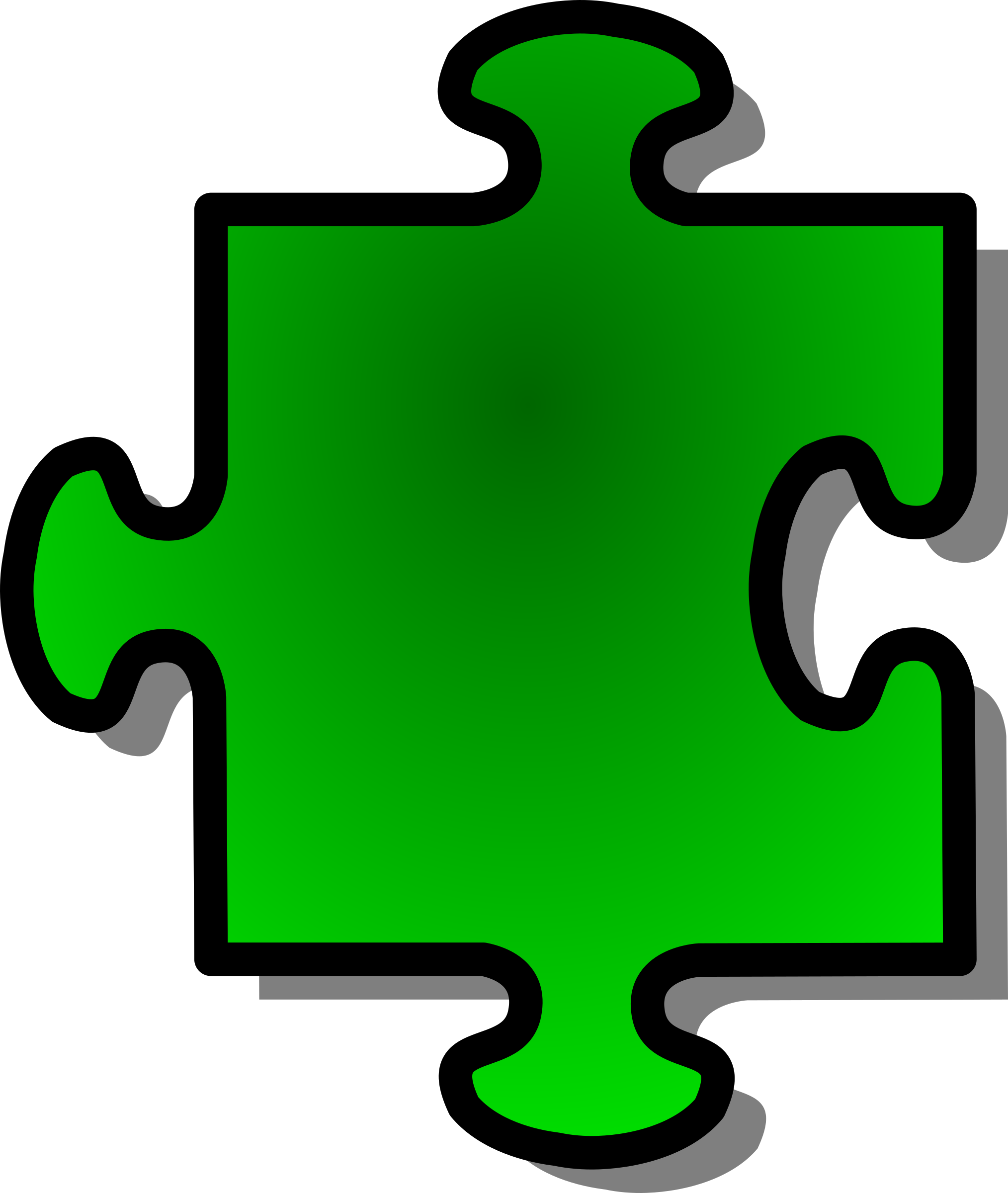 Clipart Green Jigsaw Piece - Puzzle Pieces Clip Art (2028x2400)