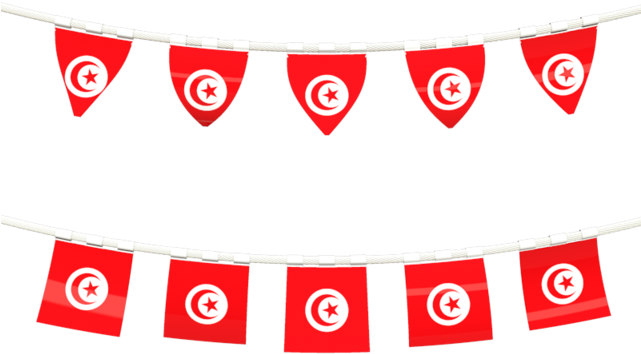Illustration Of Flag Of Tunisia - Hong Kong Rows Of Flag (640x480)