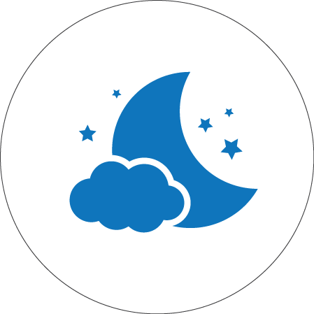 Night Vision - Moon And Stars Clipart Black And White (449x449)