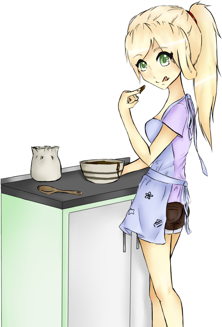 Kitchen Girl By Lunapm Kitchen Girl By Lunapm - Cartoon (900x1135)