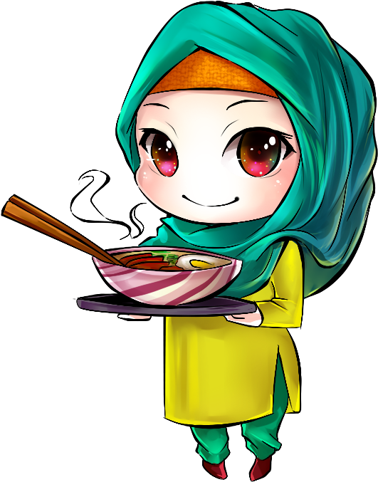 Maiys Kitchen By Xilverxparkle - Anime Hijab Chibi (670x725)