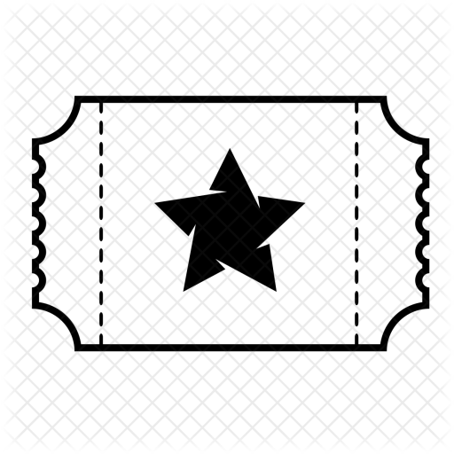 Coupon, Ticket, Pass, Cinema, Star, Paper Icon - Icon (512x512)