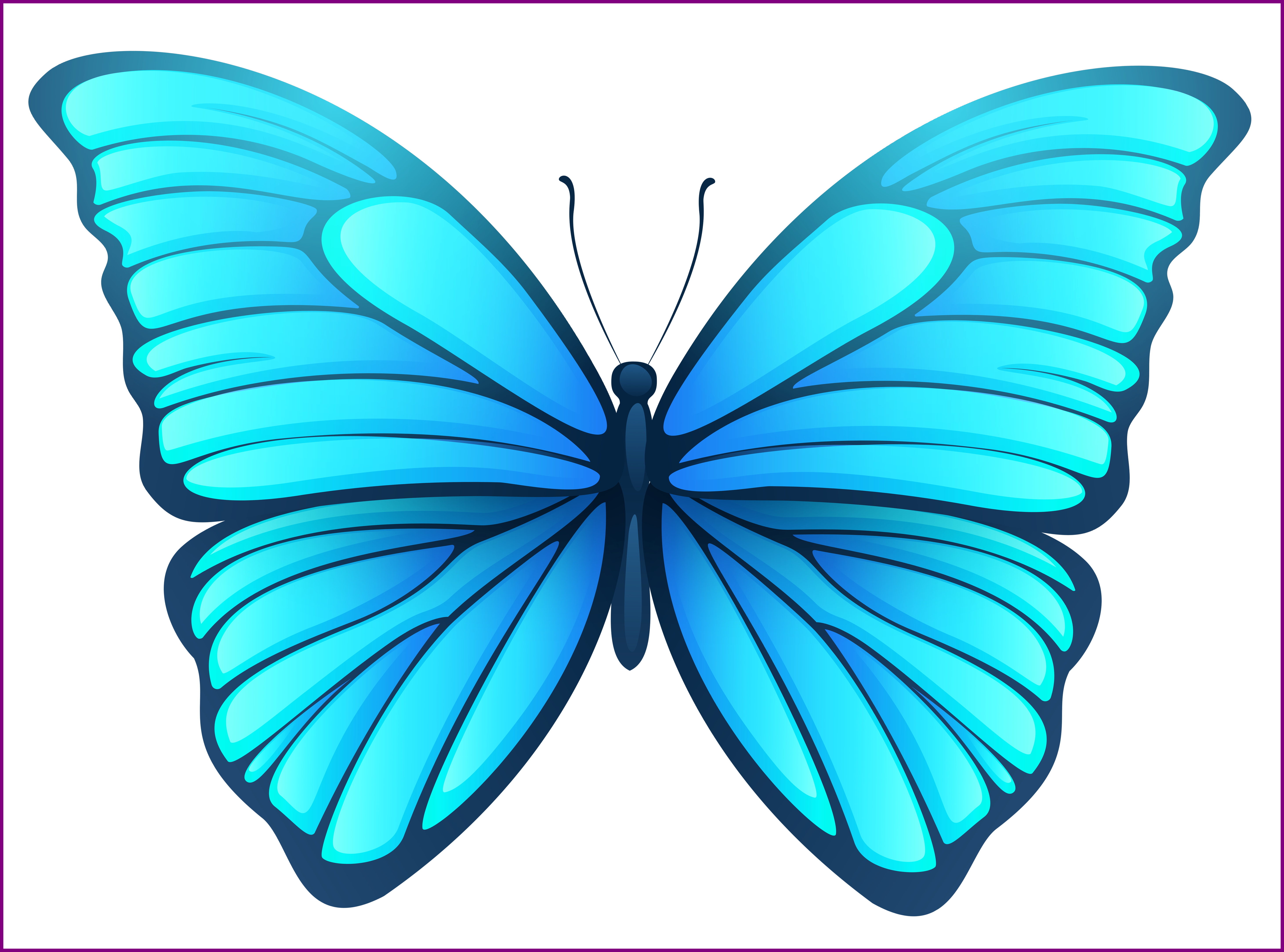 Appealing Butterfly Png Image Gallery Yopriceville - Blue Butterfly Png (5844x4334)