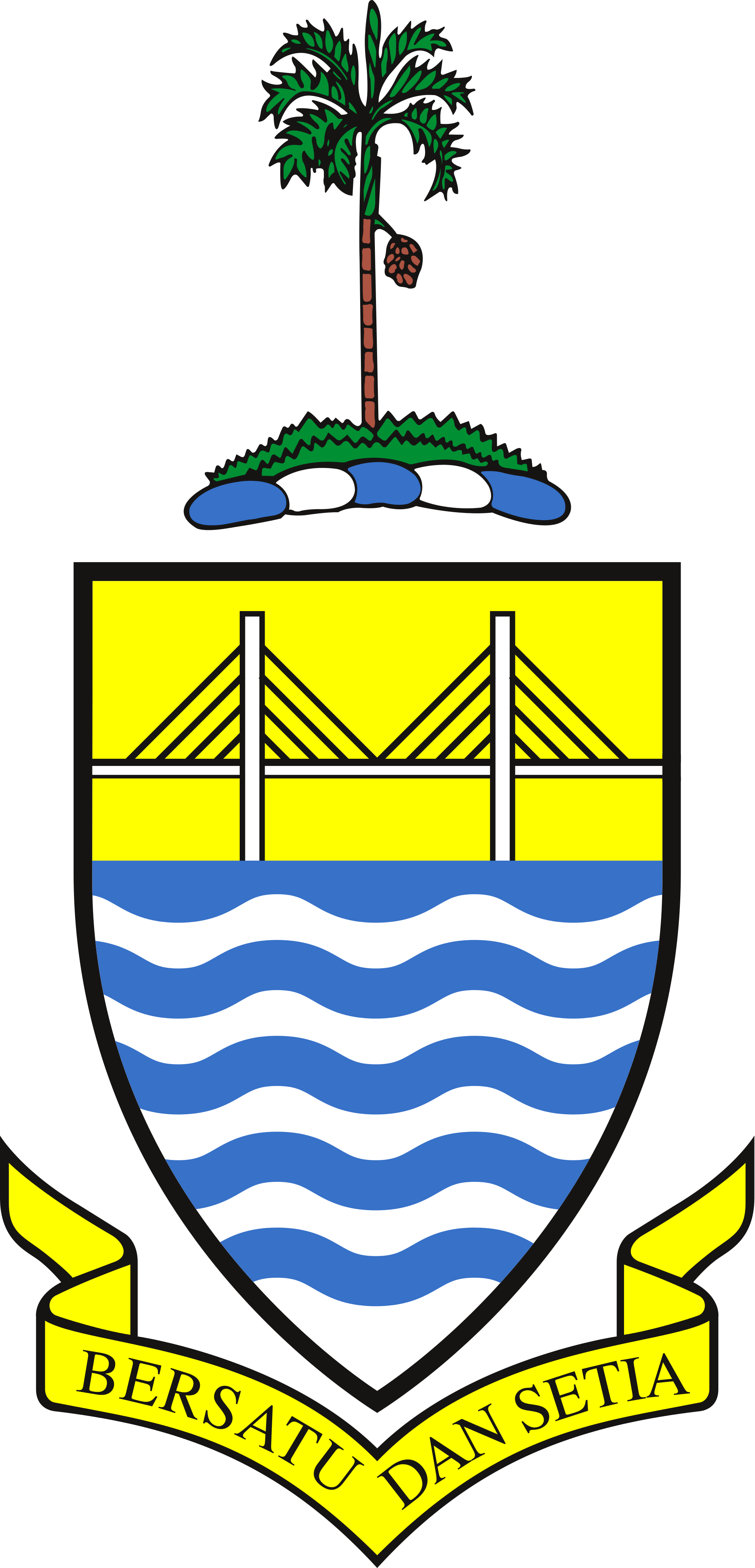 Coat Of Arms Of Penang - Penang Coat Of Arms (2000x4154)
