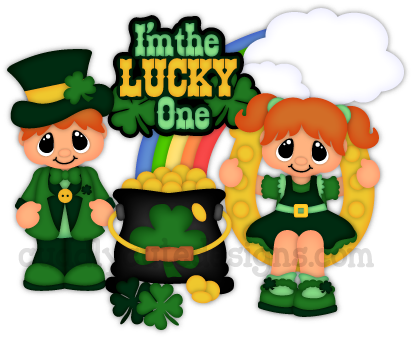 I'm The Lucky One - Cartoon (425x350)