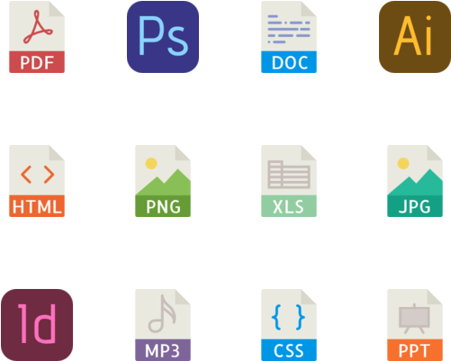40 File Types Color Icons - Screenshot (560x480)