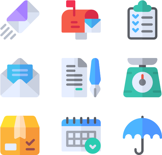 Post Office 40 Icons - Post Office (600x564)