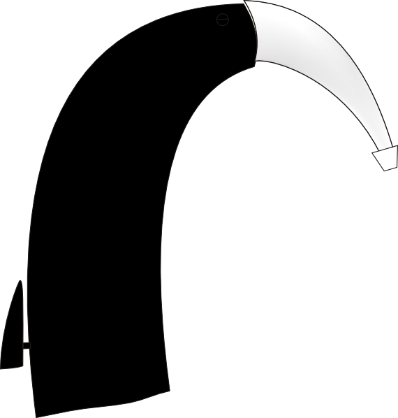Hearing Clipart - Hearing Aid Silhouette (570x598)