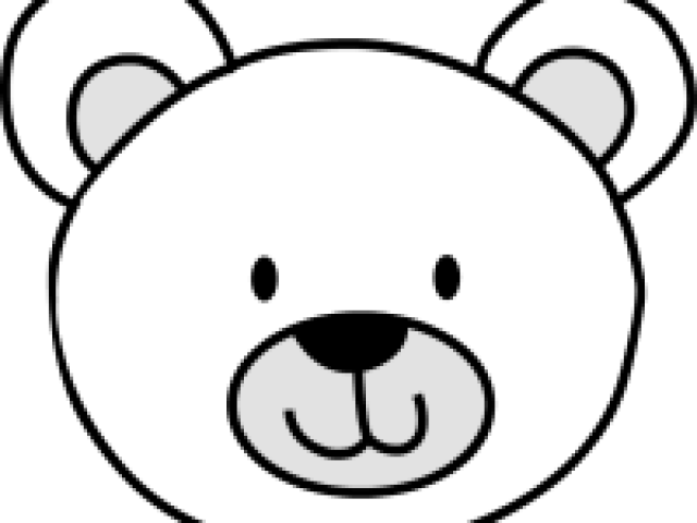 Polar Bear Clipart Head - Cartoon Polar Bear Face (640x480)