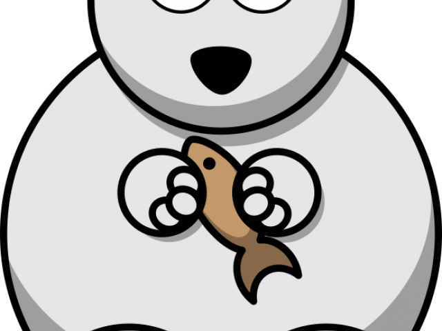 Polar Bear Clipart Animated - Cartoon Polar Bear (640x480)