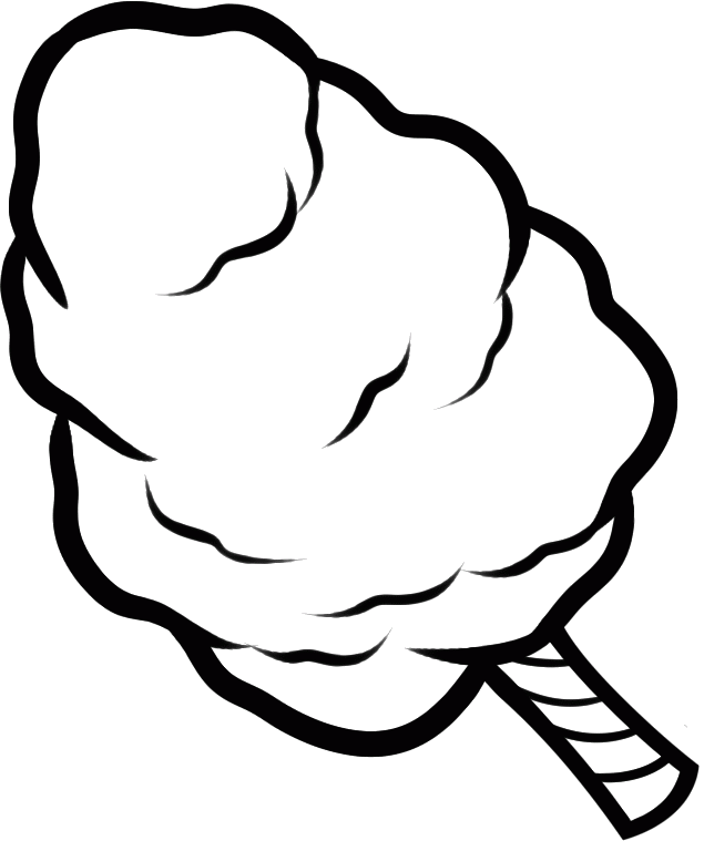 Candy Coloring Pages - Cotton Candy Coloring Page (635x759)