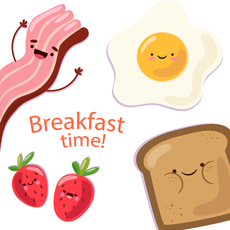 Full Breakfast Bacon, Egg And Cheese Sandwich Pancake - Daymark 111262 Duramark 1 In Round Breakfast Deli Label (800x800)
