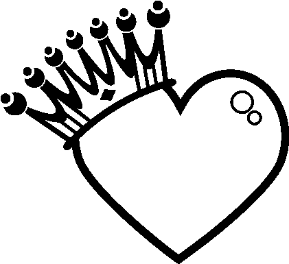 Heart With Crown Coloring Page - Imagenes De Corazones Para Dibujar (600x470)