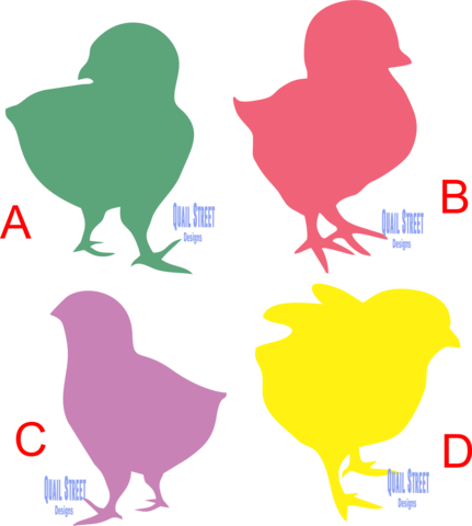 Little Chicks Vinyl Decals - Free Easter Clip Art (431x480)