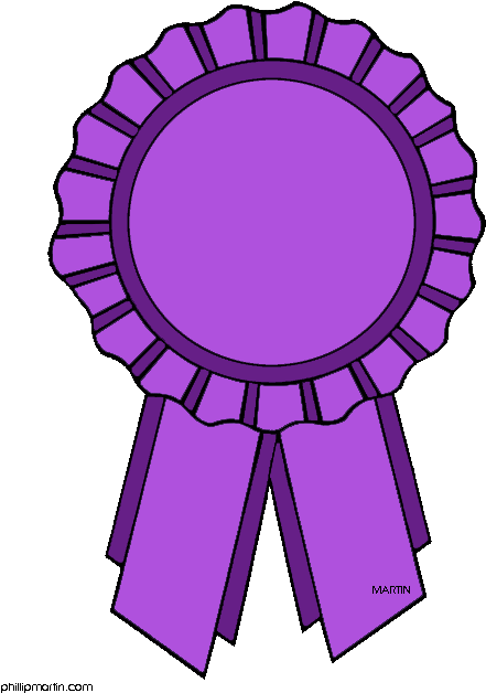 Tail Clipart Ribbon - Purple Award Ribbon Clipart (490x648)