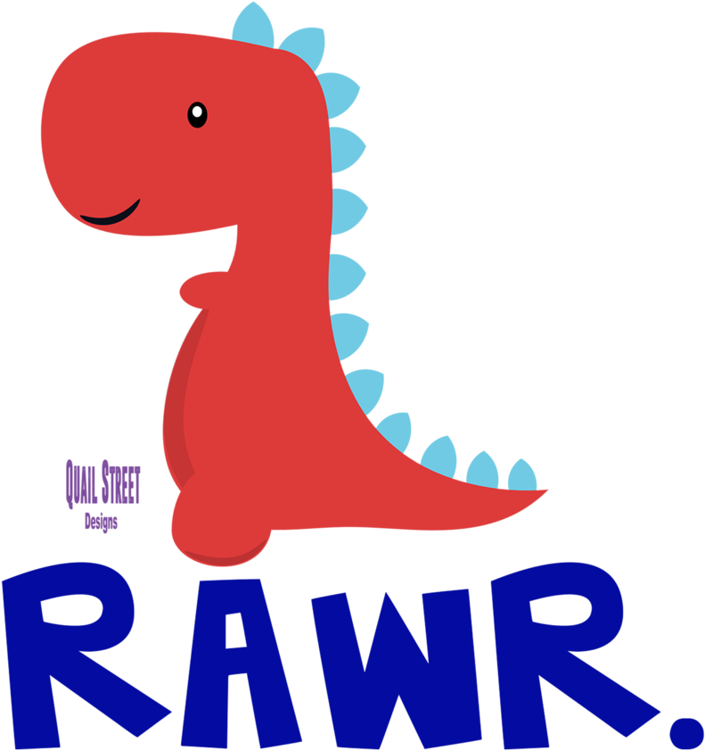 Rawr Dinosaur Vinyl Decal - Cartoon (966x1024)